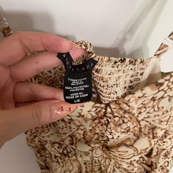 Apostrophe Brown Tiered Sleeveless Camisole - Picture 4 of 4